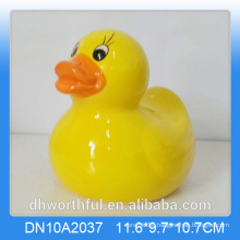 Lovely yellow duck ceramic coin bank ,ceramic coin boxes,ceramic money bank